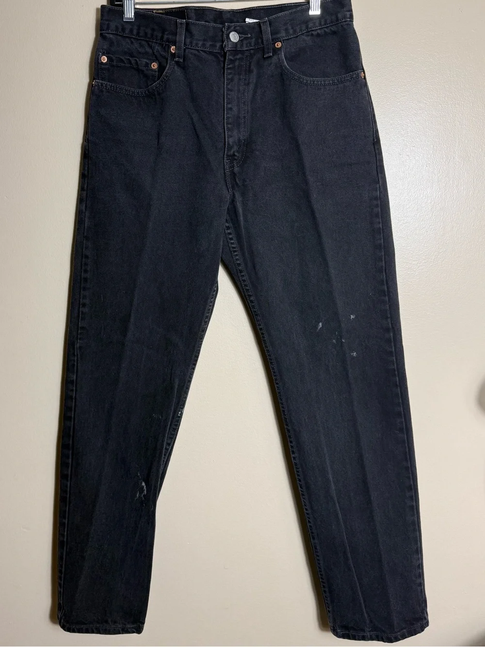 Levi’s 505 Vintage Black Jeans 33x32‎ Fit 31x31 Grunge Fade 90s